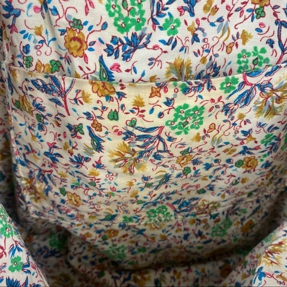 Vintage | Brown Knit Handbag with Tortoise Handles and Floral Interior - Picture 4 of 4